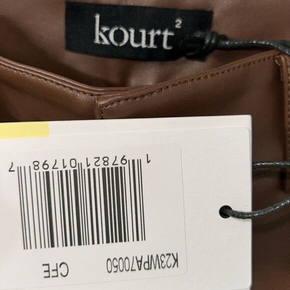 Kourt Tan Vegan Leather Pants(Size 2) - Picture 6 of 10